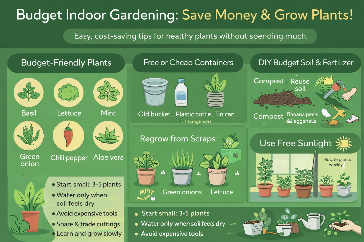 Budget Indoor Gardening: Grow Plants Without Spending Much